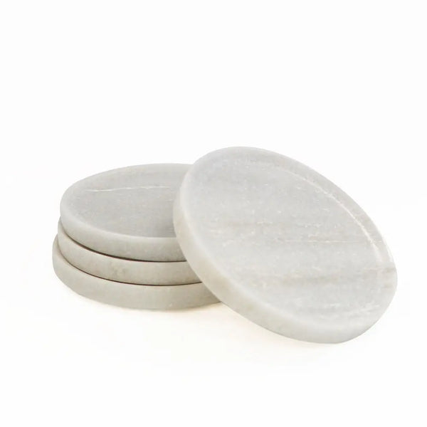 Marble Round Coasters | Set of 4 Hawthorne Collections Long Way Home