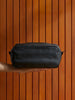 Marlo Leather Wash Bag | Black Città Long Way Home