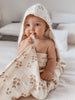 Organic Muslin Hooded Baby Towel Over The Dandelions Long Way Home
