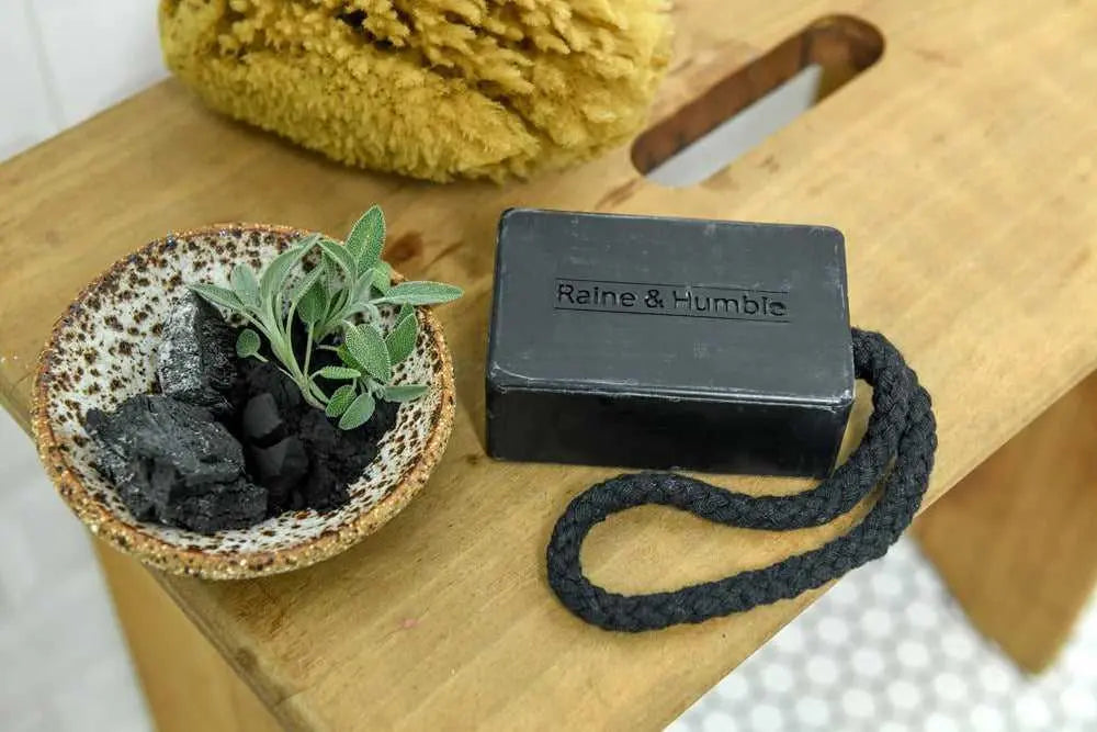 Sage and Charcoal Soap on a Rope Raine & Humble Long Way Home