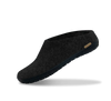 The Black Rubber Slip-on Slipper Charcoal Glerups Long Way Home
