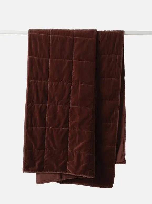 Velvet Quilted Throw Città Long Way Home
